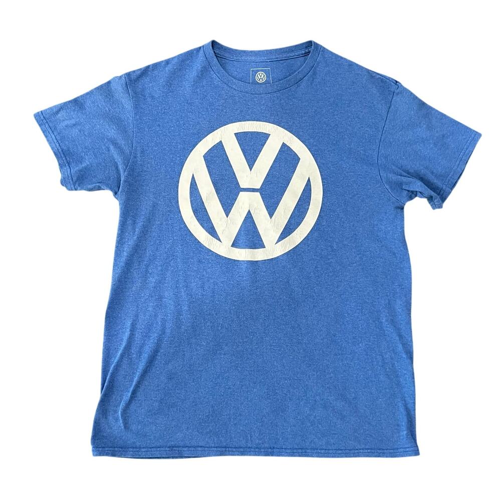 VW T-Shirt Officially License Tee Logo Car Bug Jetta Unisex Sz M Men Women Blue